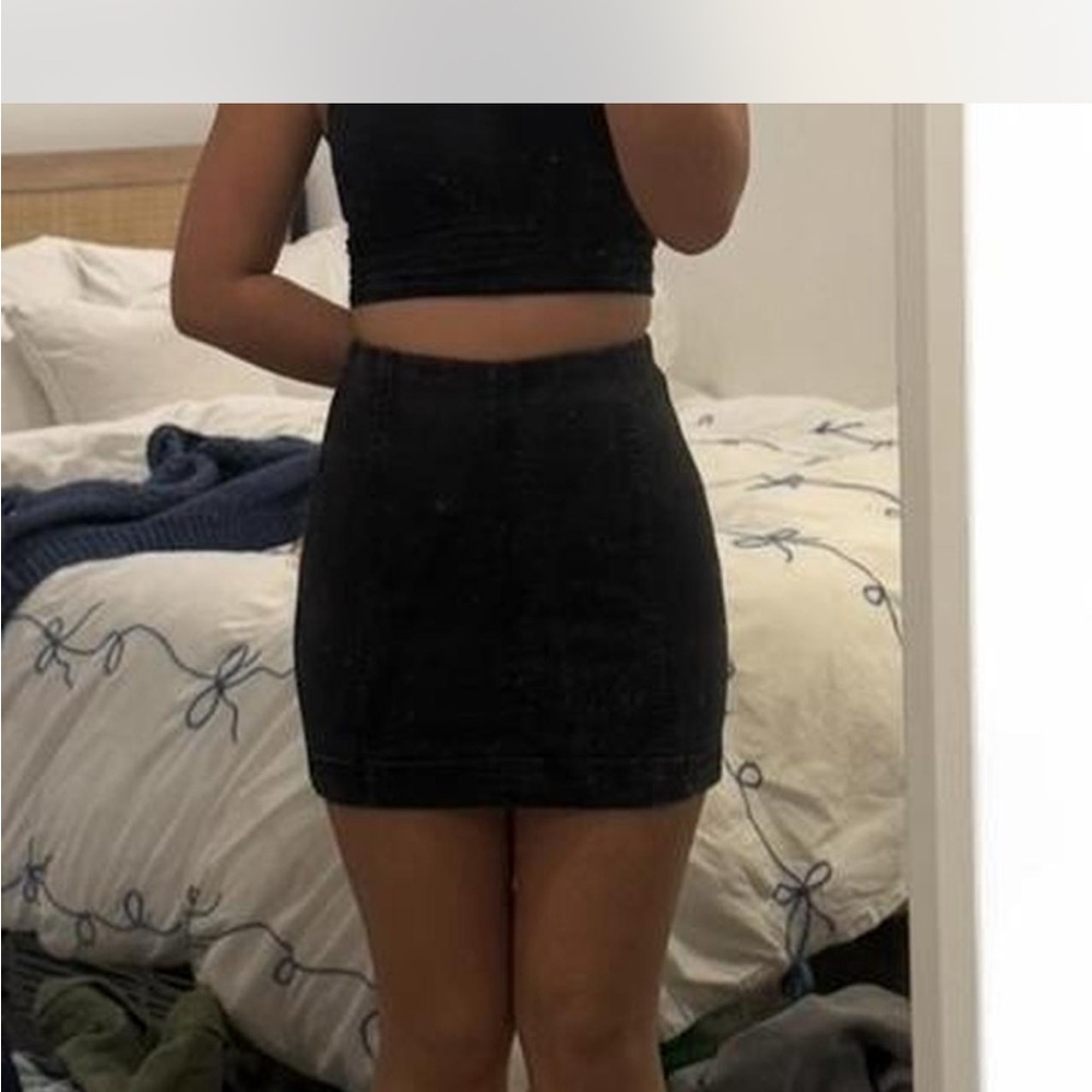 Black Women's Jean Skirt